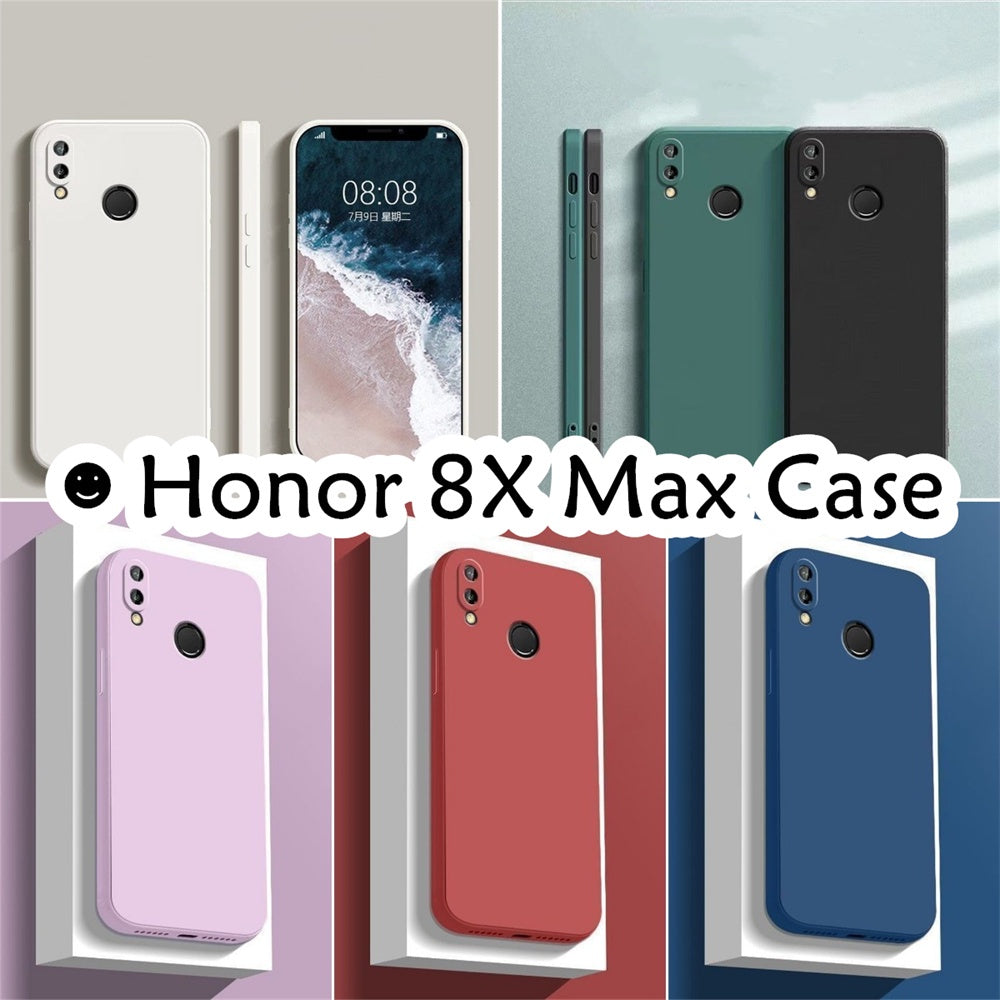 For Honor 8X Max Cover Drop and wear resistant Silicone Full Case Classic Simple Solid Color Phone Case Cover