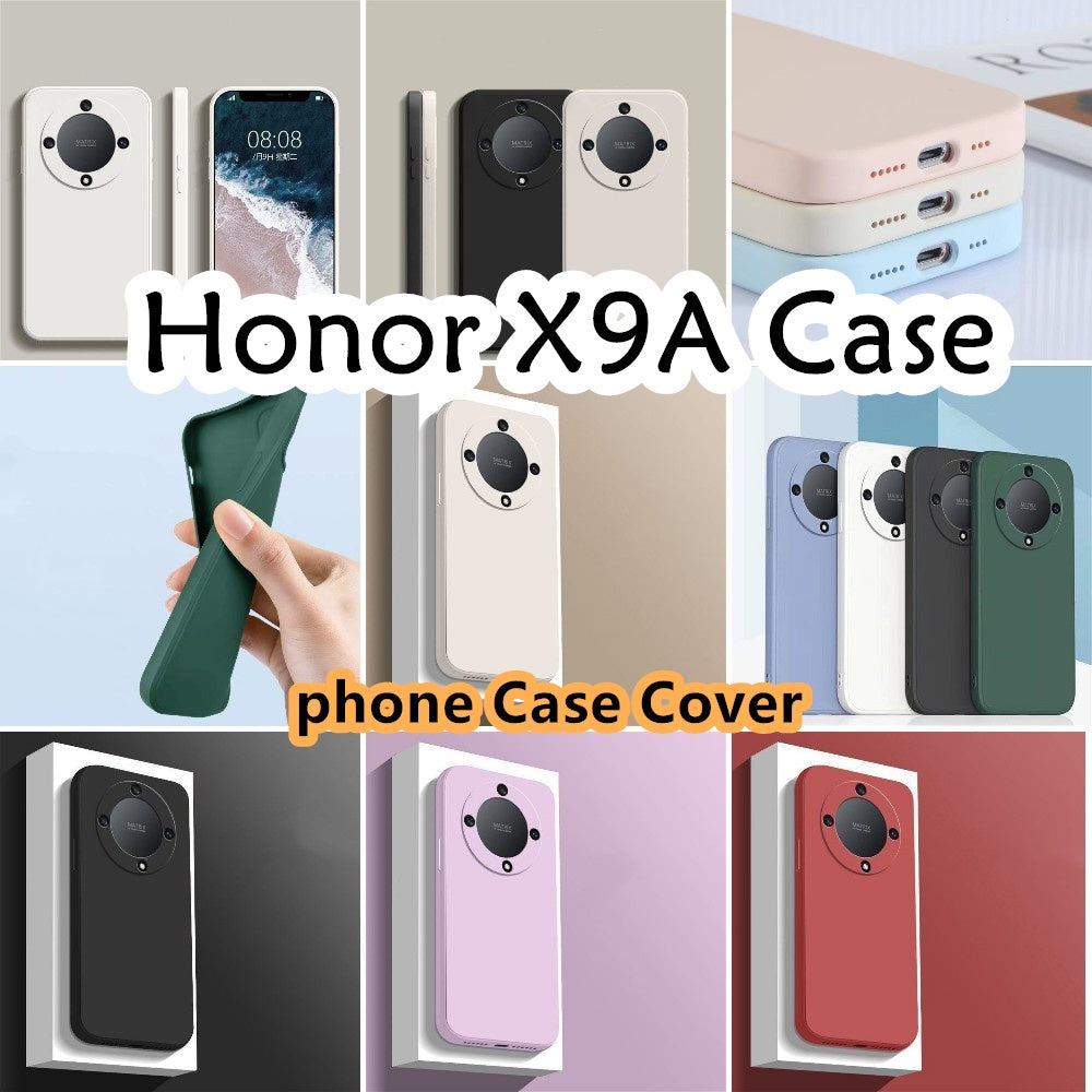 For Honor X9A Cover Drop and wear resistant Silicone Full Case Classic Simple Solid Color Phone Case Cover