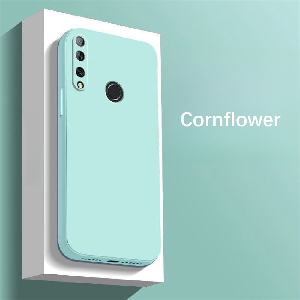 For Huawei Enjoy 9S Cover Drop and wear resistant Silicone Full Case Classic Simple Solid Color Phone Case Cover