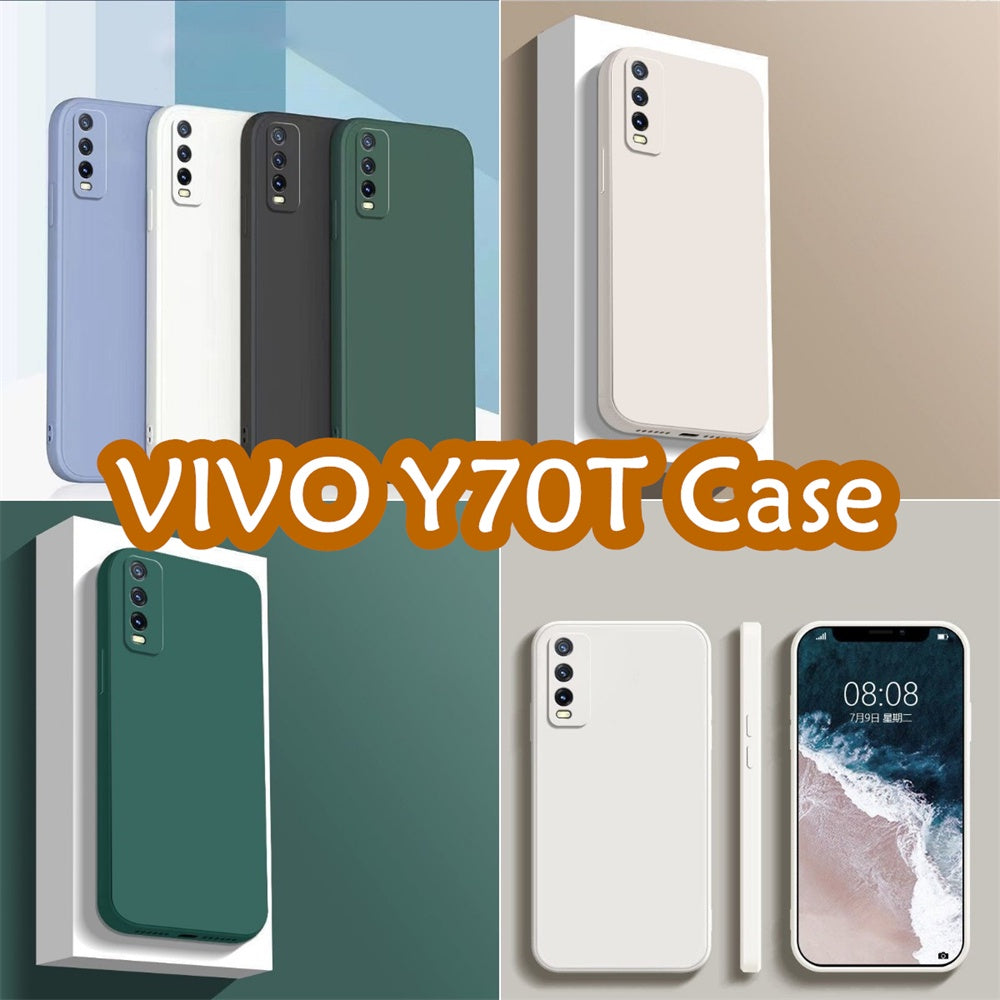 For VIVO Y70T Cover Drop and wear resistant Silicone Full Case Classic Simple Solid Color Phone Case Cover