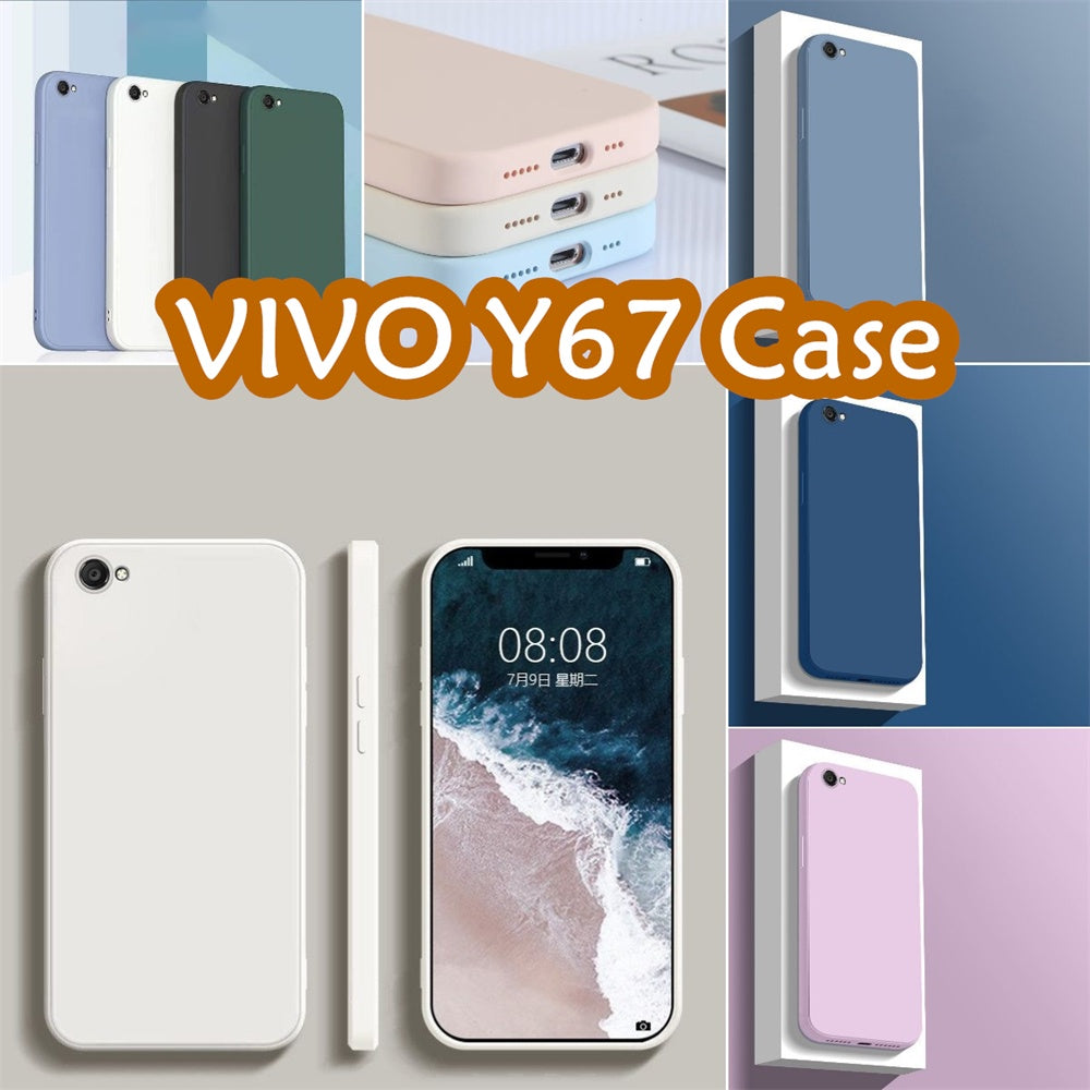 For VIVO Y67 Cover Drop and wear resistant Silicone Full Case Classic Simple Solid Color Phone Case Cover