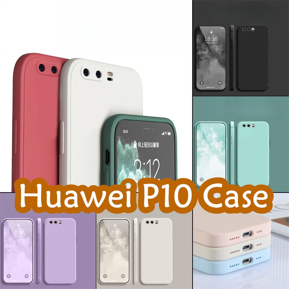 For Huawei P10 Cover Drop and wear resistant Silicone Full Case Classic Simple Solid Color Phone Case Cover
