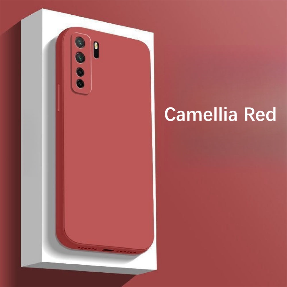 For Huawei Nova 7 SE Cover Drop and wear resistant Silicone Full Case Classic Simple Solid Color Phone Case Cover
