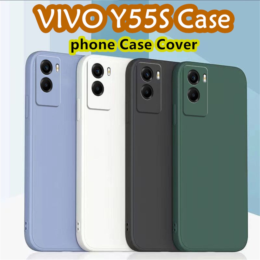 For VIVO Y55S Cover Drop and wear resistant Silicone Full Case Classic Simple Solid Color Phone Case Cover