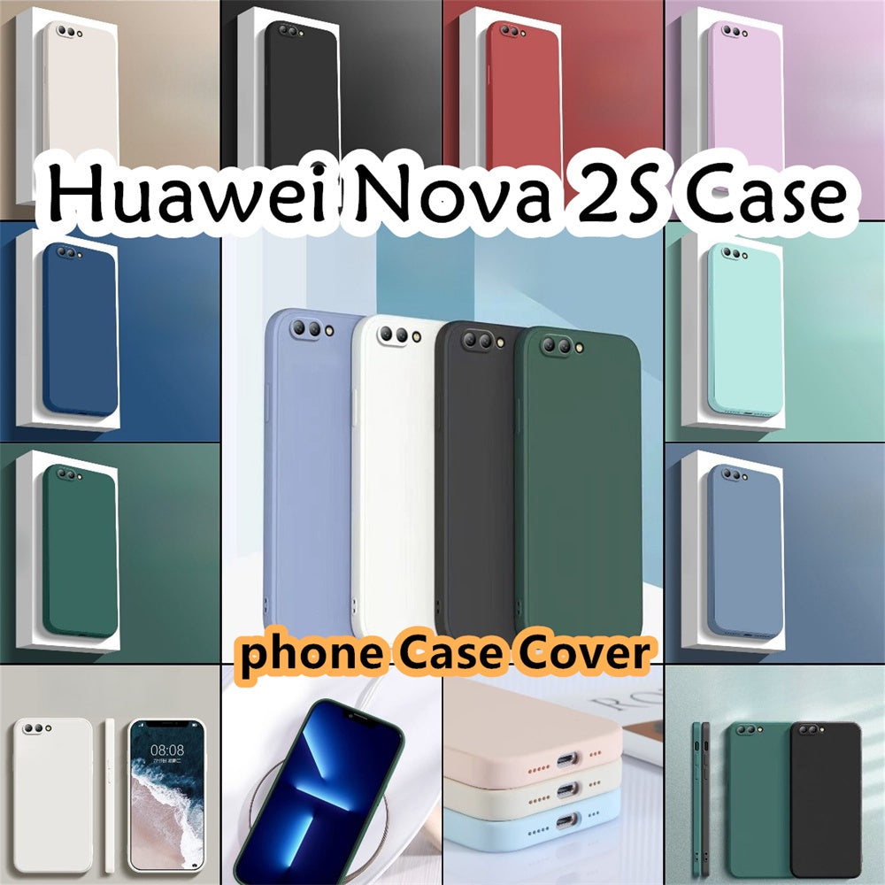 For Huawei Nova 2S Cover Drop and wear resistant Silicone Full Case Classic Simple Solid Color Phone Case Cover