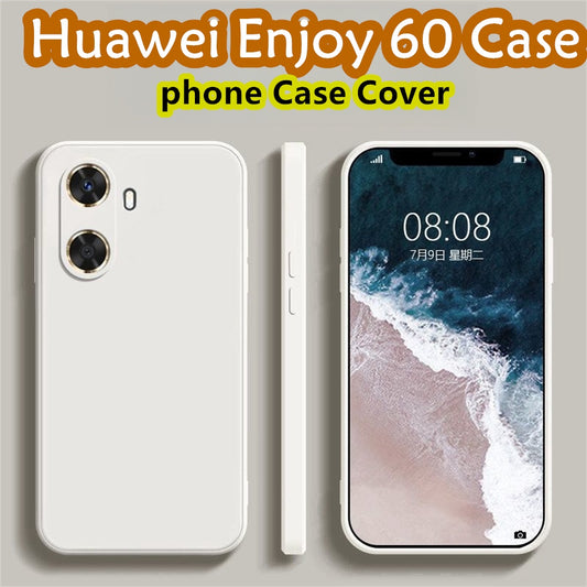 For Huawei Enjoy 60 Cover Drop and wear resistant Silicone Full Case Classic Simple Solid Color Phone Case Cover