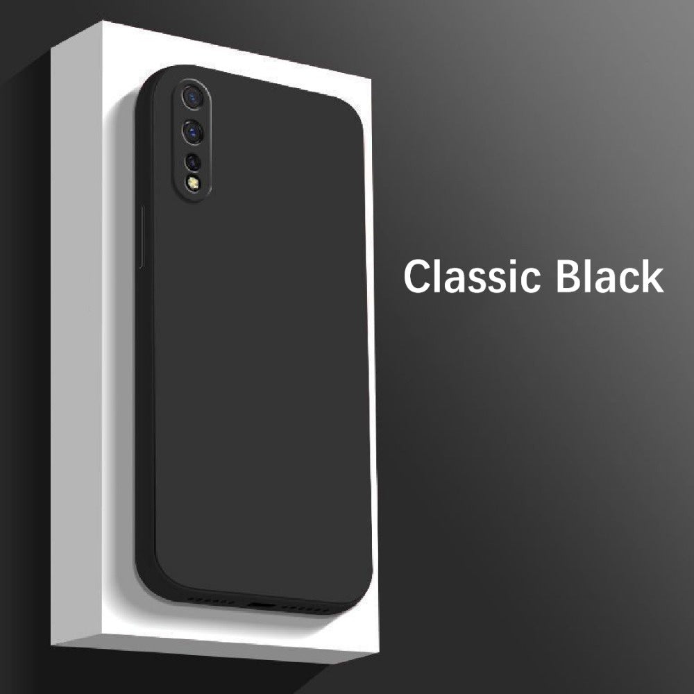 For VIVO Y7S Cover Drop and wear resistant Silicone Full Case Classic Simple Solid Color Phone Case Cover
