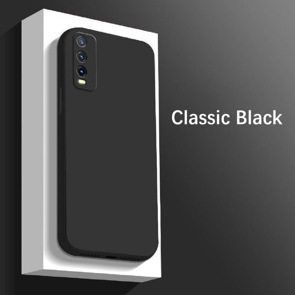 For VIVO Y30 Cover Drop and wear resistant Silicone Full Case Classic Simple Solid Color Phone Case Cover