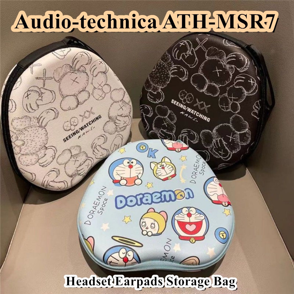 For Audio-technica ATH-MSR7 Headphone Case Cartoon Creative Patterns Headset Earpads Storage Bag Casing Box