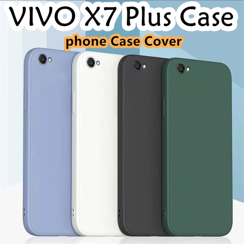 For VIVO X7 Plus Cover Drop and wear resistant Silicone Full Case Classic Simple Solid Color Phone Case Cover