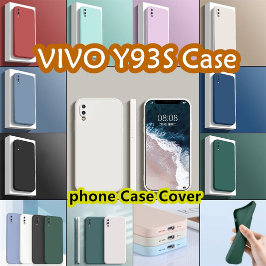 For VIVO Y93S Cover Drop and wear resistant Silicone Full Case Classic Simple Solid Color Phone Case Cover