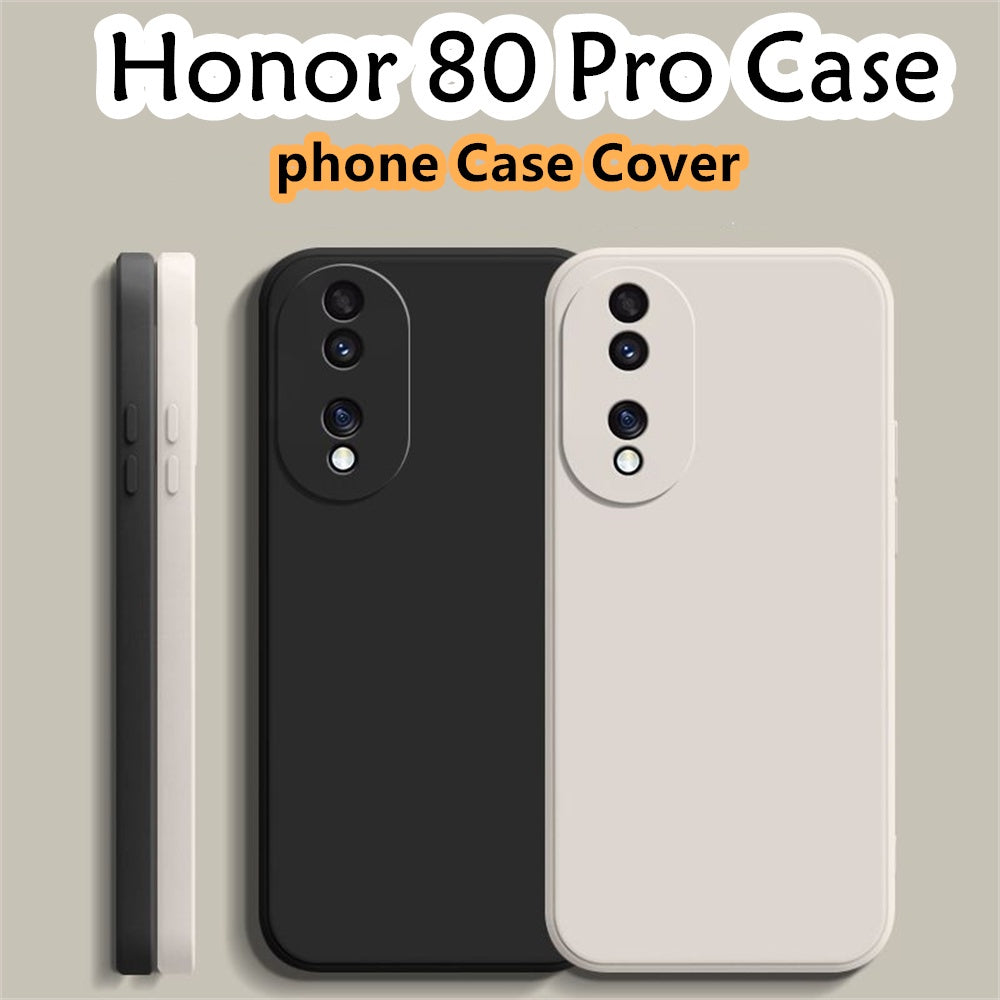 For Honor 80 Pro Cover Drop and wear resistant Silicone Full Case Classic Simple Solid Color Phone Case Cover