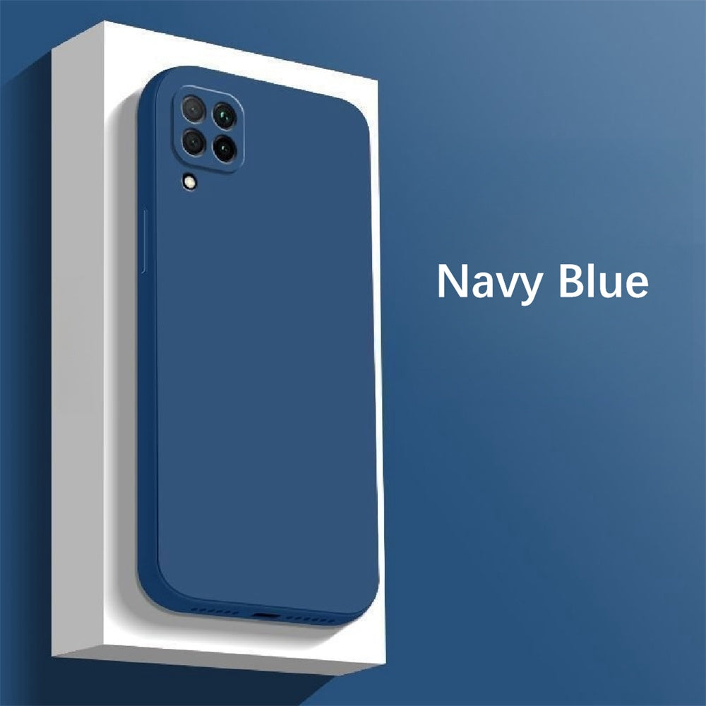 For Huawei P40 Lite 4G Cover Drop and wear resistant Silicone Full Case Classic Simple Solid Color Phone Case Cover