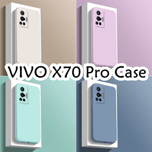 For VIVO X70 Pro Cover Drop and wear resistant Silicone Full Case Classic Simple Solid Color Phone Case Cover