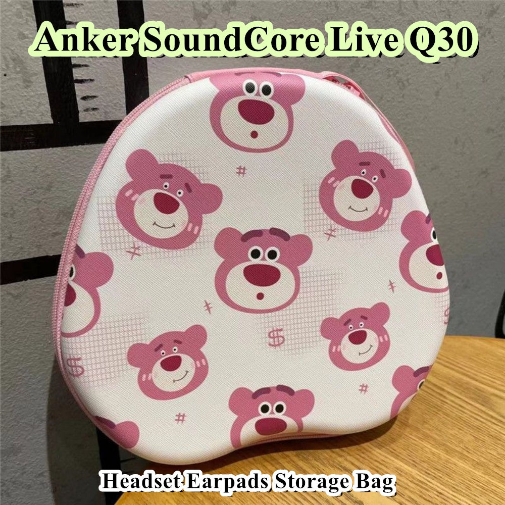 For Anker SoundCore Live Q30 Headphone Case Cartoon Creative Patterns Headset Earpads Storage Bag Casing Box