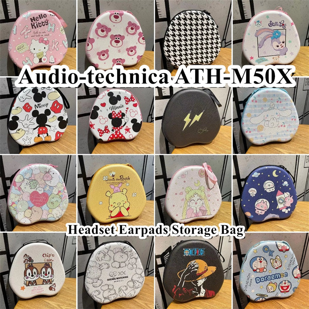 For Audio-technica ATH-M50X Headphone Case Cartoon Creative Patterns Headset Earpads Storage Bag Casing Box