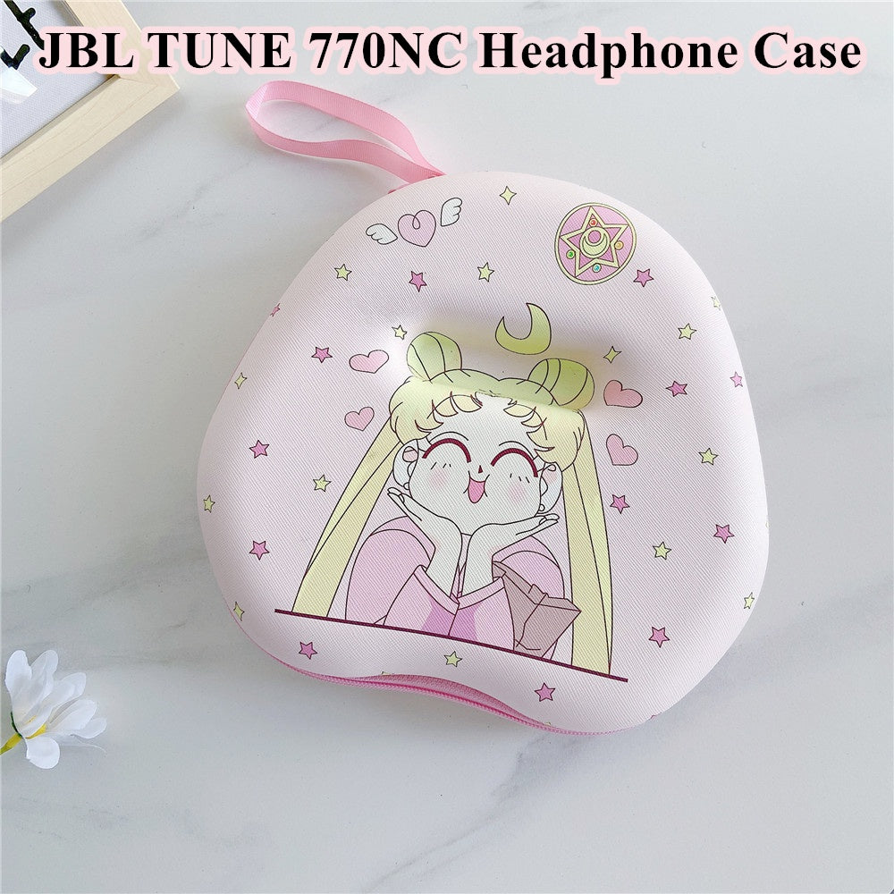 For JBL TUNE 770NC Headphone Case Cartoon Creative Patterns Headset Earpads Storage Bag Casing Box