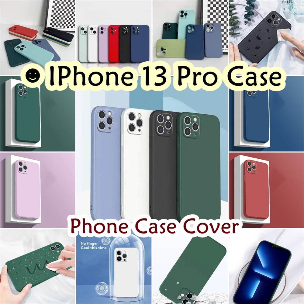 For IPhone 13 Pro Cover Drop and wear resistant Silicone Full Case Classic Simple Solid Color Phone Case Cover