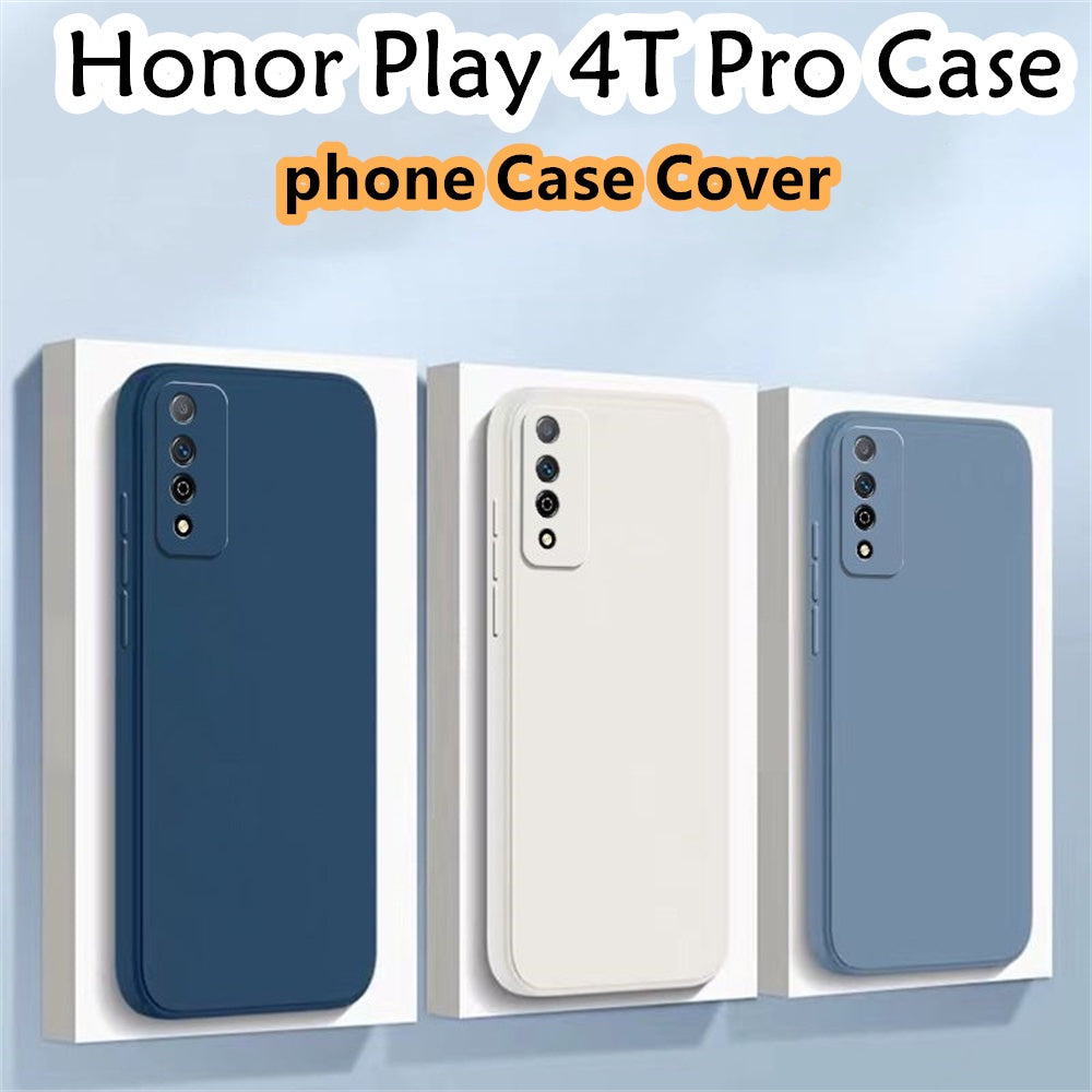 For Honor Play 4T Pro Cover Drop and wear resistant Silicone Full Case Classic Simple Solid Color Phone Case Cover
