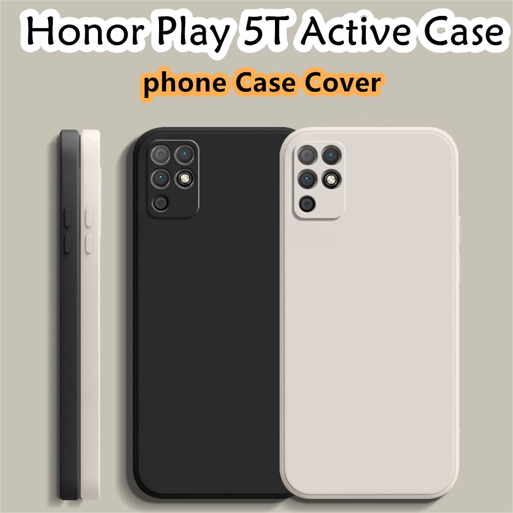 For Honor Play 5T Active Cover Drop and wear resistant Silicone Full Case Classic Simple Solid Color Phone Case Cover