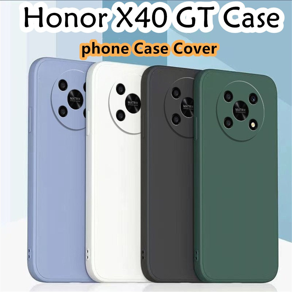 For Honor X40 GT Cover Drop and wear resistant Silicone Full Case Classic Simple Solid Color Phone Case Cover