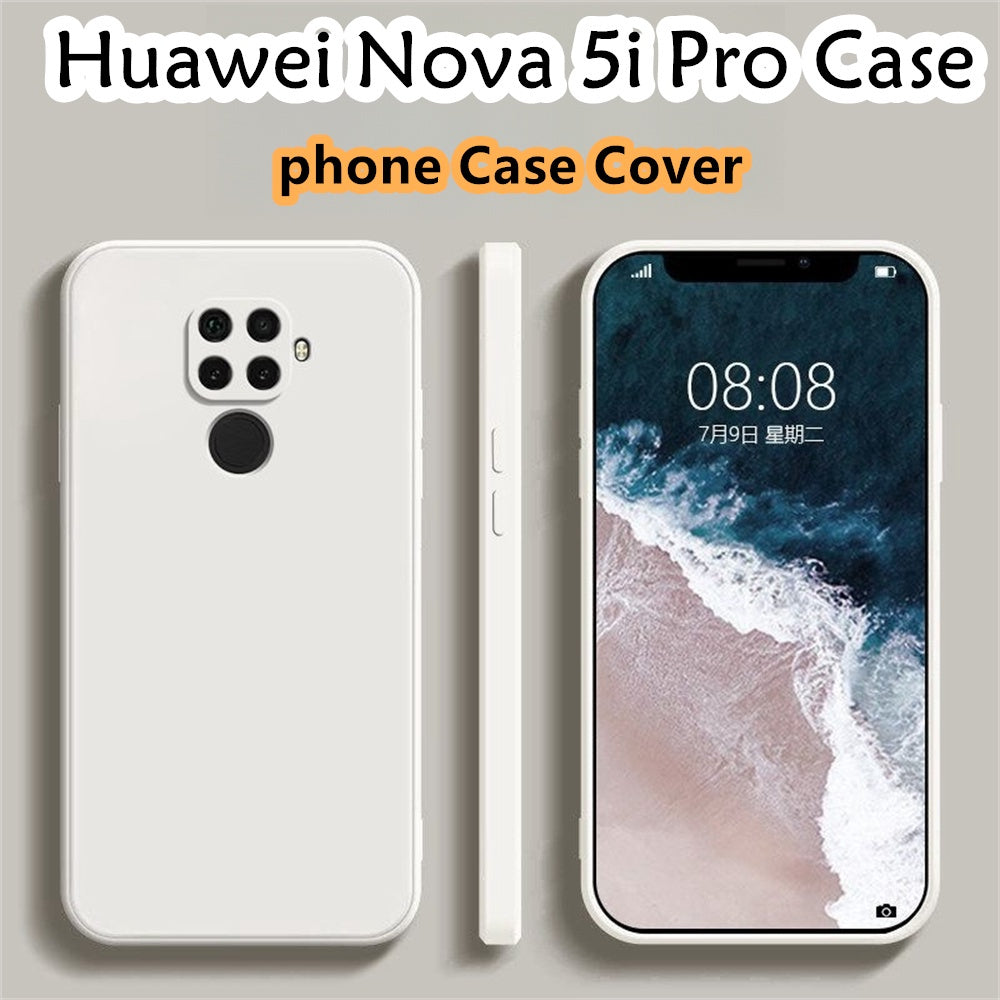 For Huawei Nova 5i Pro Cover Drop and wear resistant Silicone Full Case Classic Simple Solid Color Phone Case Cover