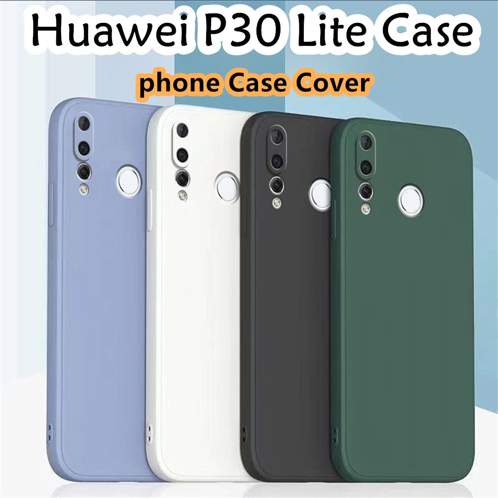 For Huawei P30 Lite Cover Drop and wear resistant Silicone Full Case Classic Simple Solid Color Phone Case Cover