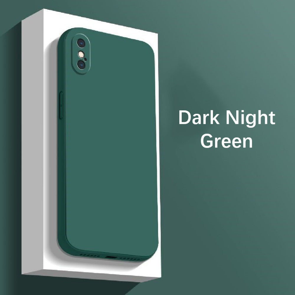 For IPhone X Cover Drop and wear resistant Silicone Full Case Classic Simple Solid Color Phone Case Cover