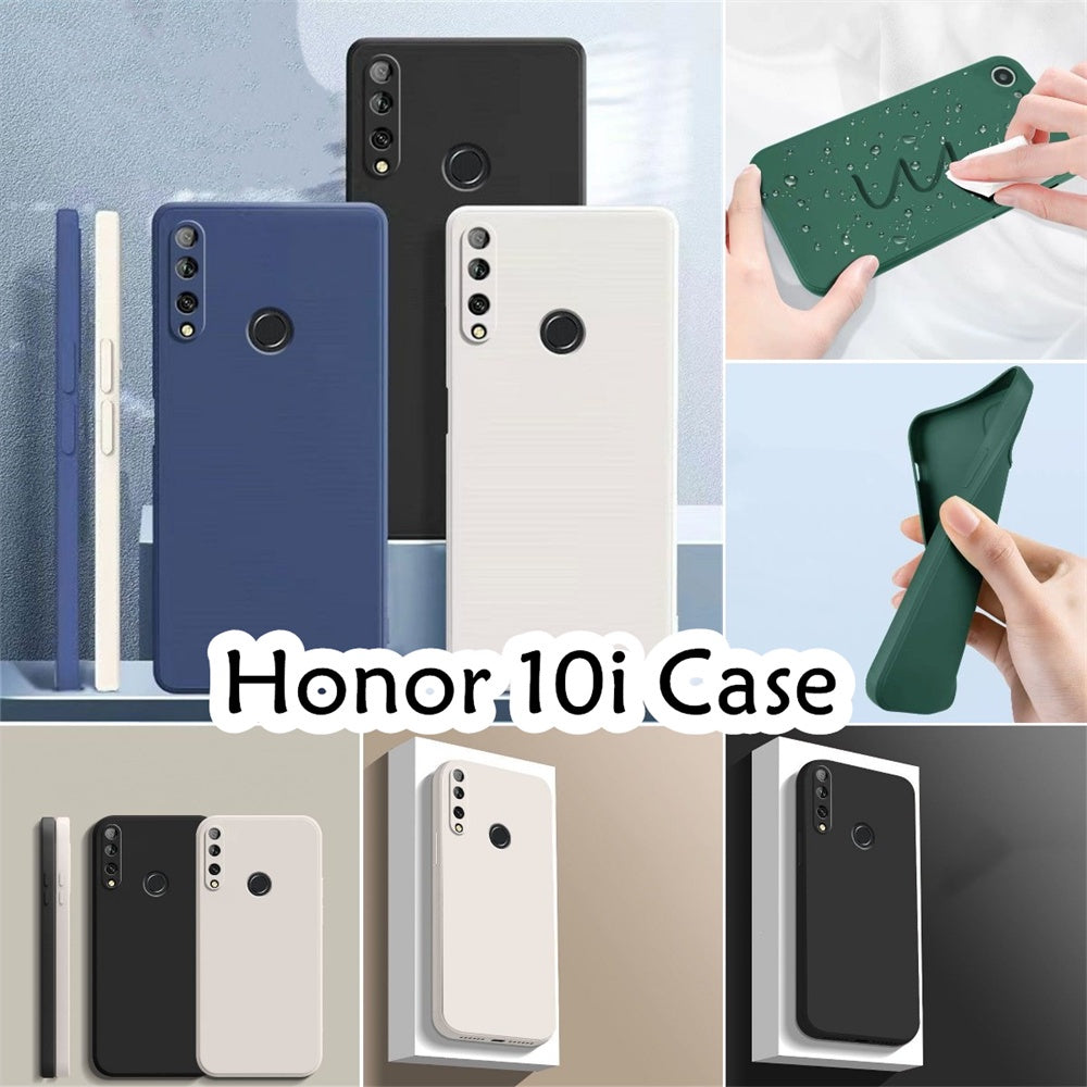 For Honor 10i Cover Drop and wear resistant Silicone Full Case Classic Simple Solid Color Phone Case Cover