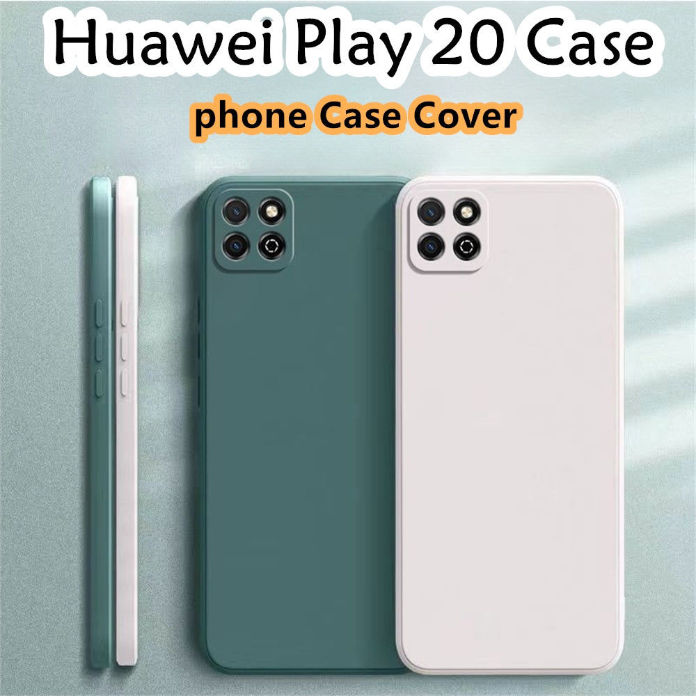 For Huawei Play 20 Cover Drop and wear resistant Silicone Full Case Classic Simple Solid Color Phone Case Cover
