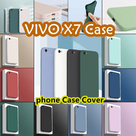 For VIVO X7 Cover Drop and wear resistant Silicone Full Case Classic Simple Solid Color Phone Case Cover