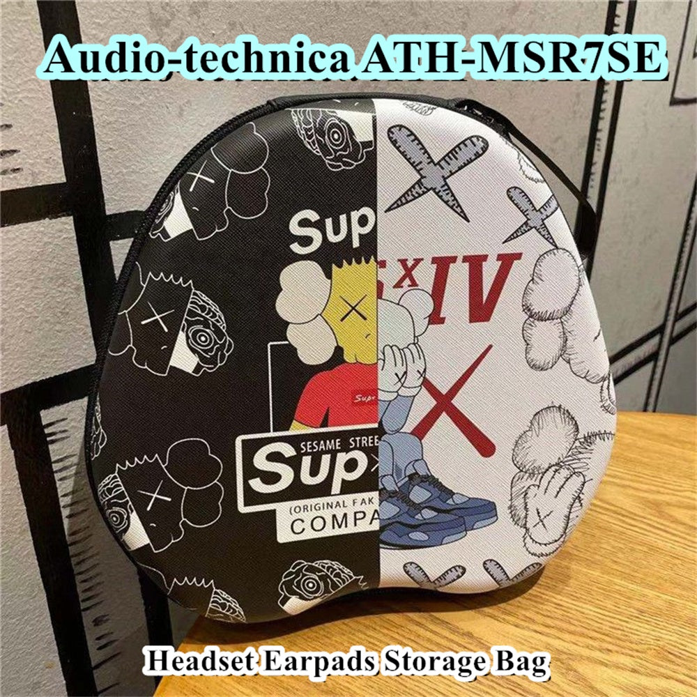 For Audio-technica ATH-MSR7SE Headphone Case Cartoon Creative Patterns Headset Earpads Storage Bag Casing Box