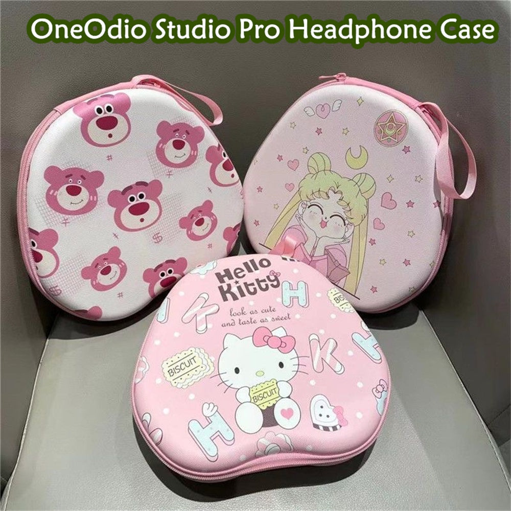 For OneOdio Studio Pro Headphone Case Cartoon Creative Patterns Headset Earpads Storage Bag Casing Box