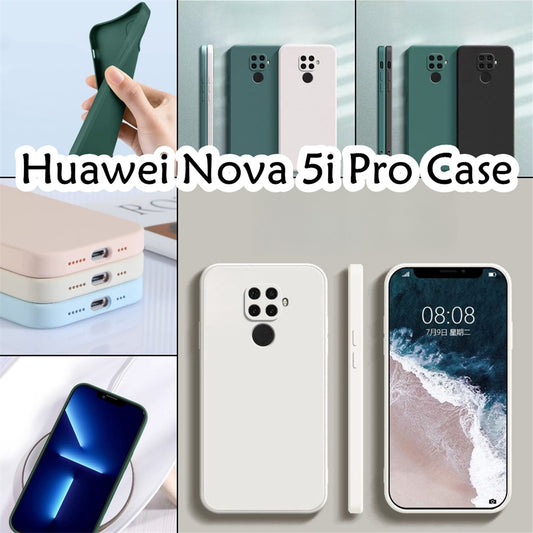 For Huawei Nova 5i Pro Cover Drop and wear resistant Silicone Full Case Classic Simple Solid Color Phone Case Cover