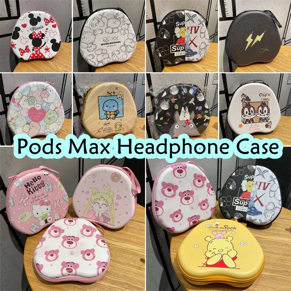 For Pods Max Headphone Case Cartoon Creative Patterns Headset Earpads Storage Bag Casing Box