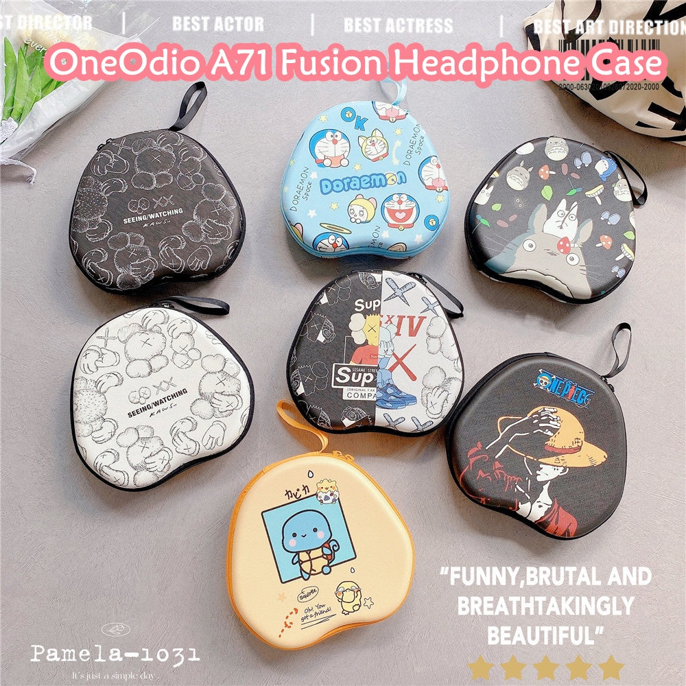 For OneOdio A71 Fusion Headphone Case Cartoon Creative Patterns Headset Earpads Storage Bag Casing Box