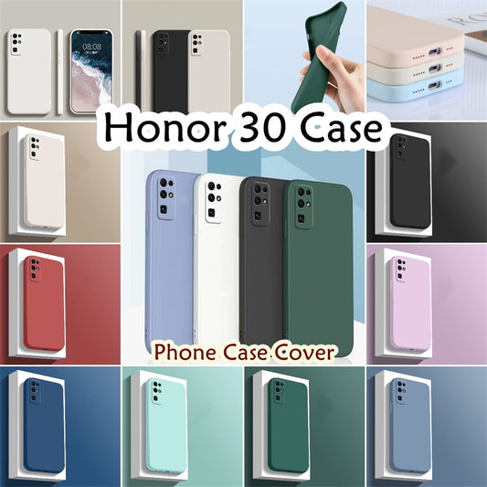 For Honor 30 Cover Drop and wear resistant Silicone Full Case Classic Simple Solid Color Phone Case Cover