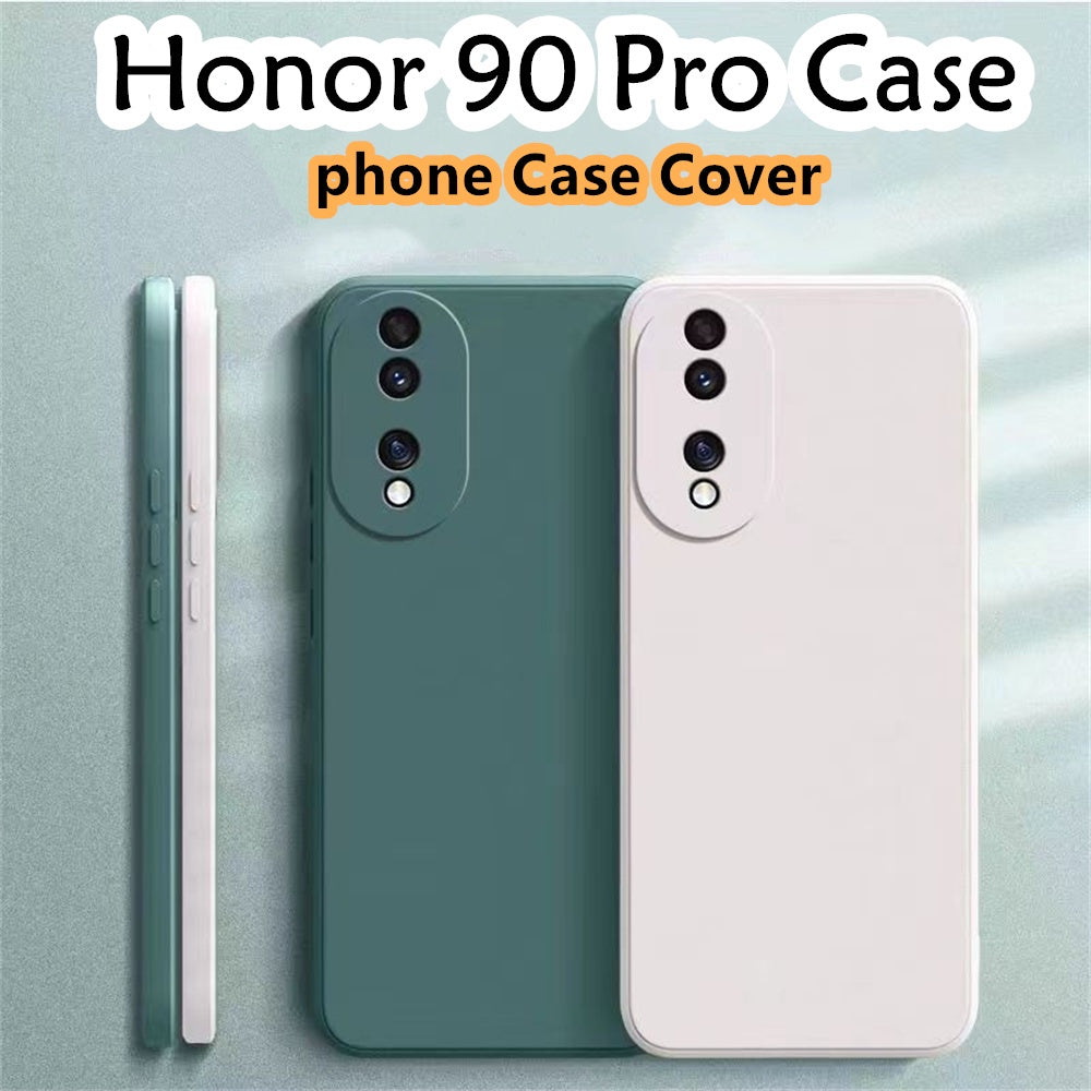 For Honor 90 Pro Cover Drop and wear resistant Silicone Full Case Classic Simple Solid Color Phone Case Cover