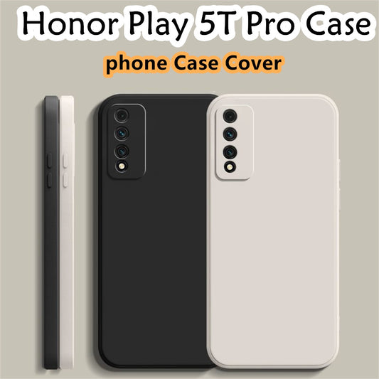 For Honor 5T Pro Cover Drop and wear resistant Silicone Full Case Classic Simple Solid Color Phone Case Cover