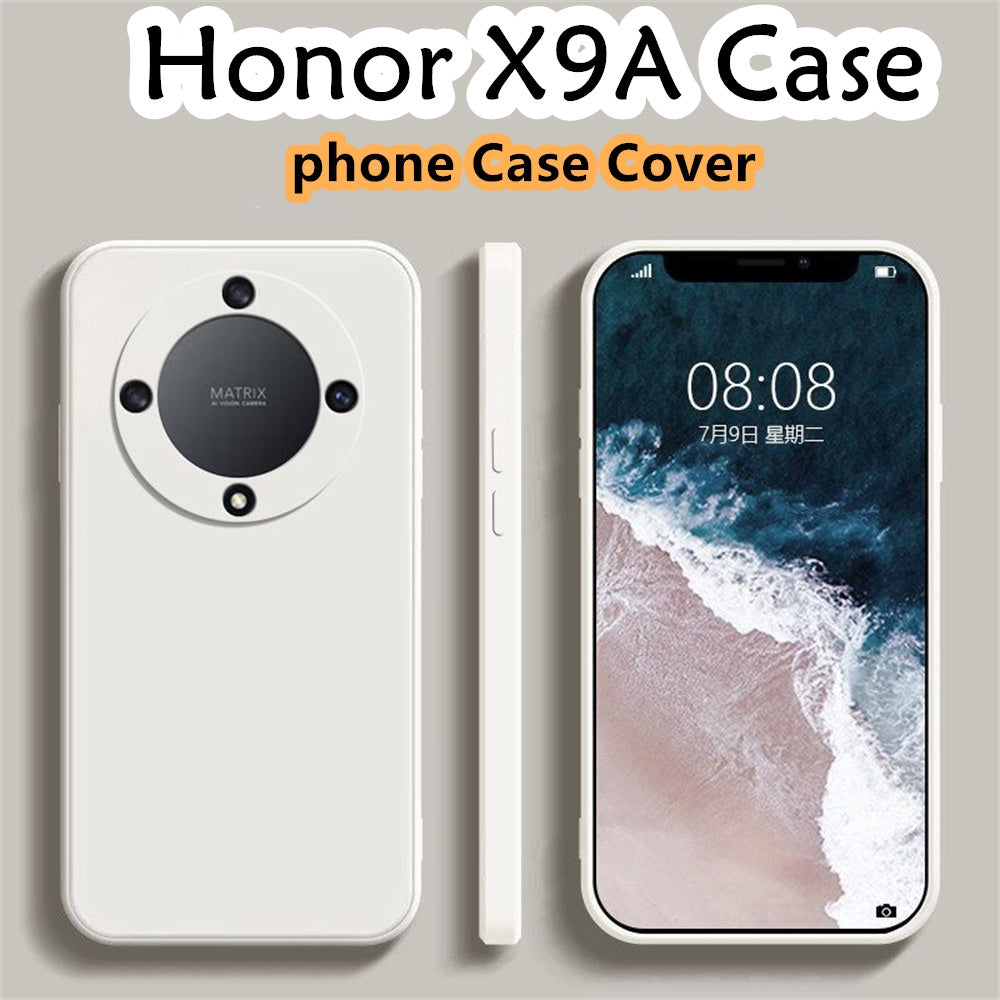 For Honor X9A Cover Drop and wear resistant Silicone Full Case Classic Simple Solid Color Phone Case Cover