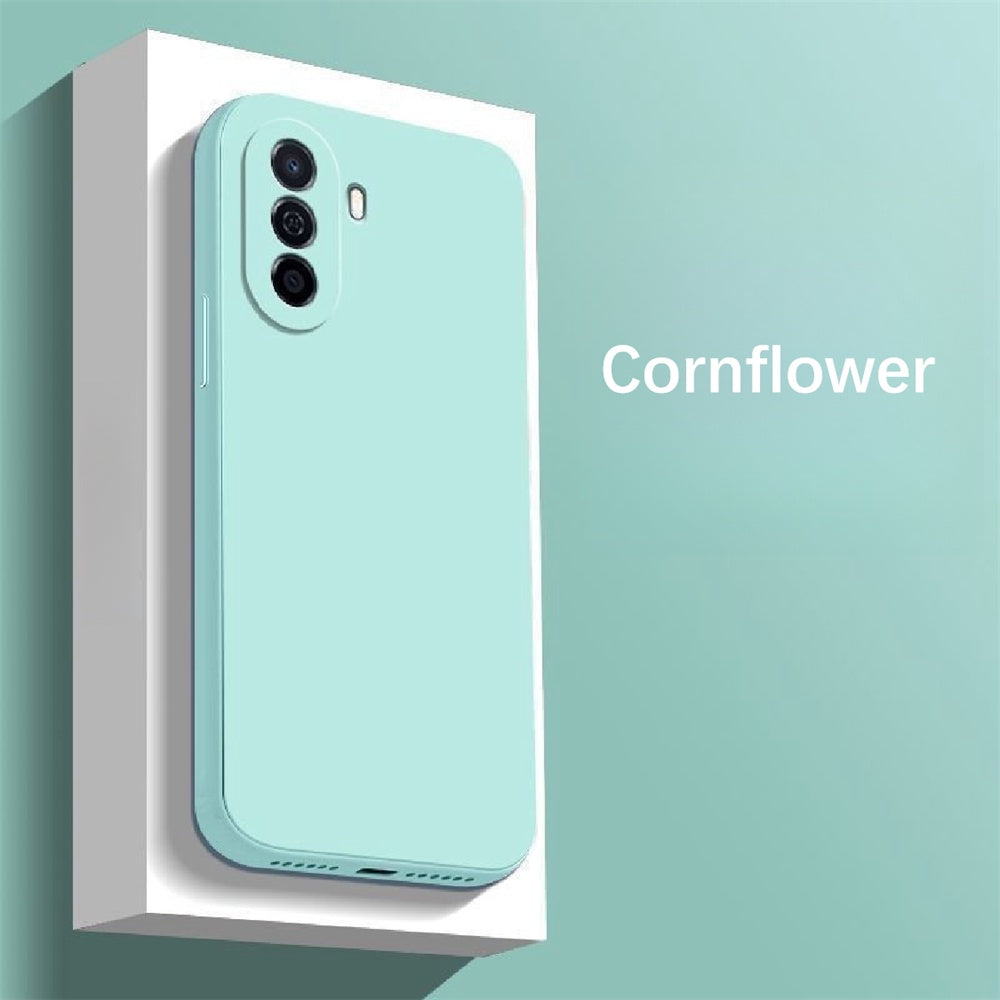 For Huawei Nova Y70 Cover Drop and wear resistant Silicone Full Case Classic Simple Solid Color Phone Case Cover