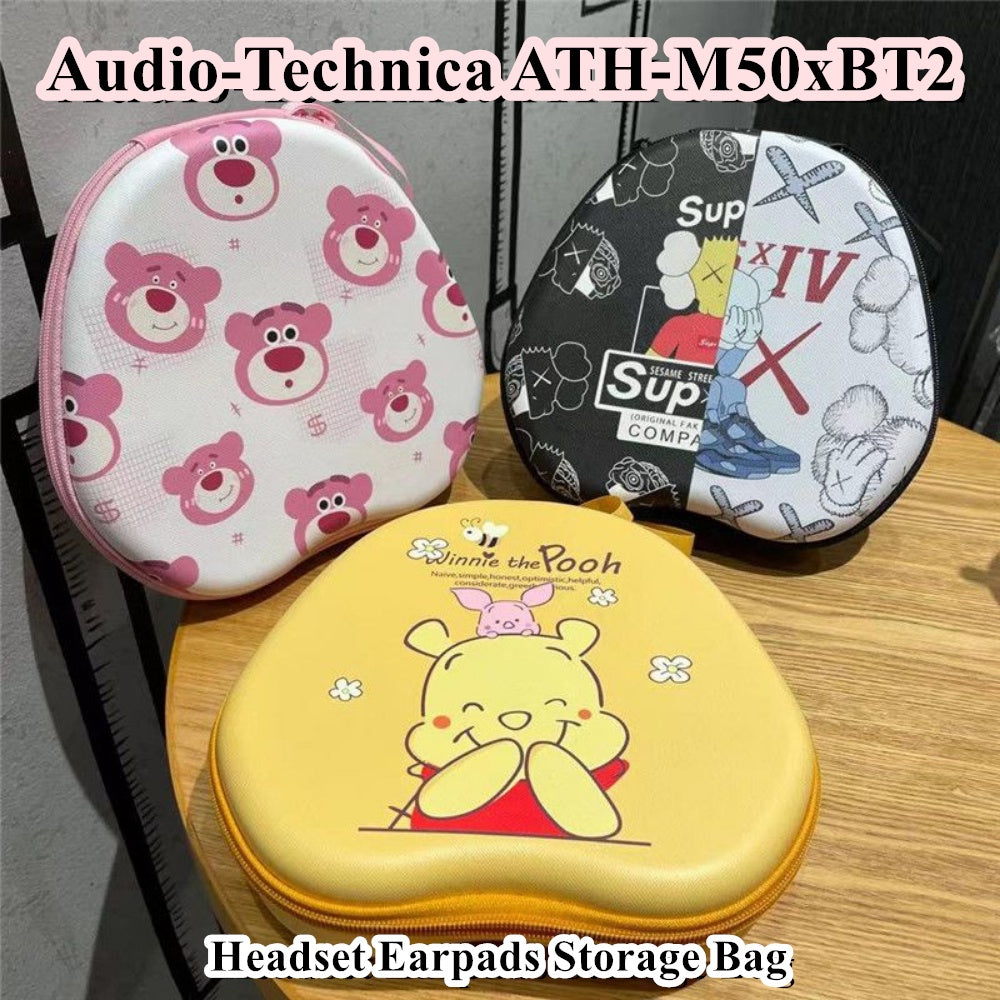 For Audio-Technica ATH-M50xBT2 Headphone Case Cartoon Creative Patterns Headset Earpads Storage Bag Casing Box