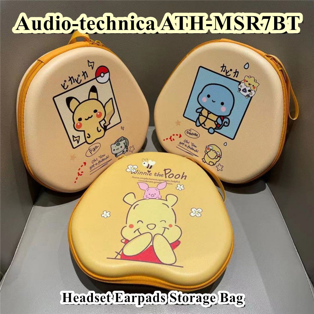For Audio-technica ATH-MSR7BT Headphone Case Cartoon Creative Patterns Headset Earpads Storage Bag Casing Box