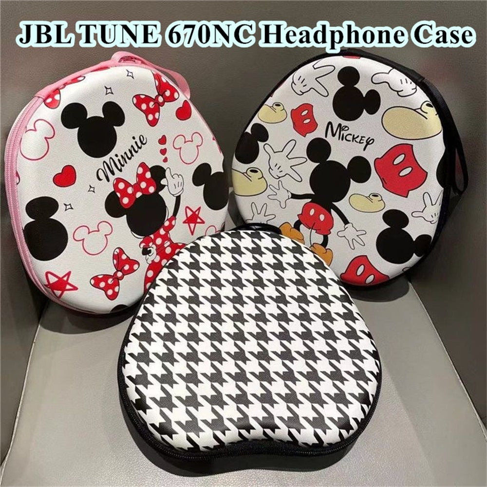 For JBL TUNE 670NC Headphone Case Cartoon Creative Patterns Headset Earpads Storage Bag Casing Box