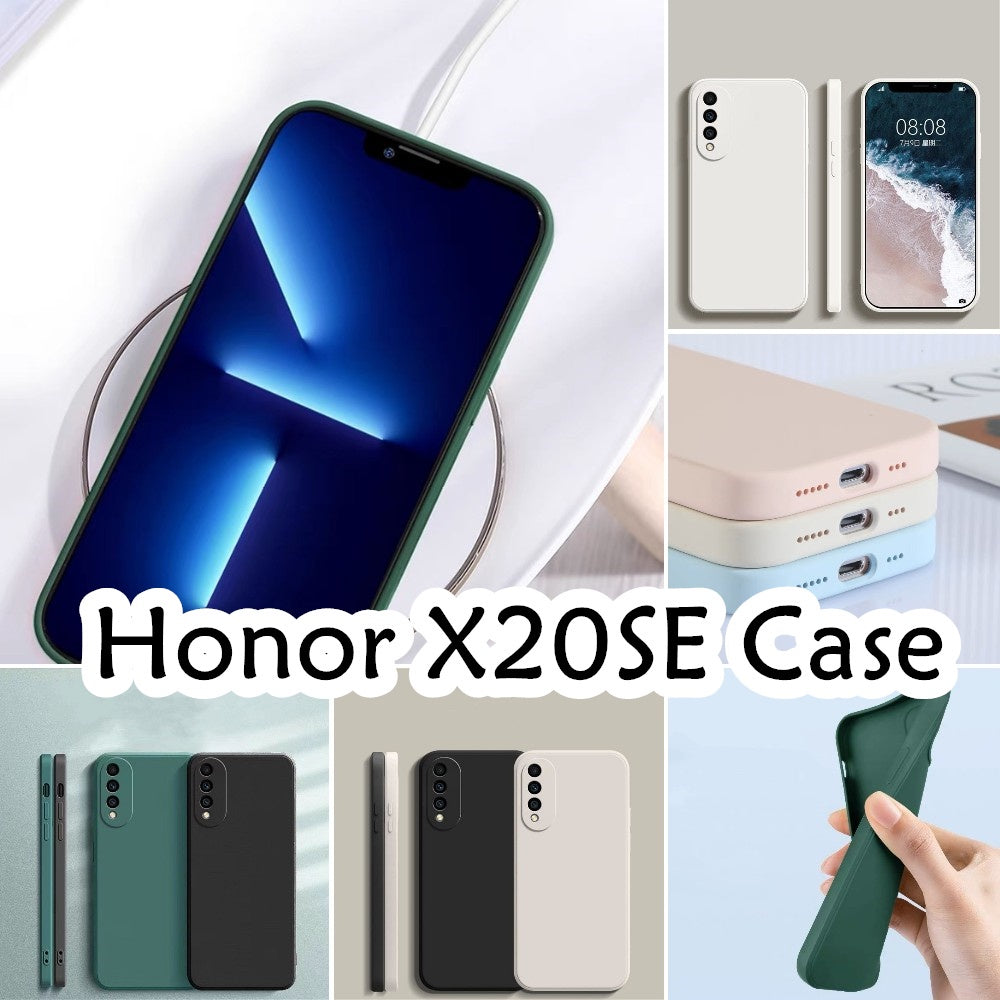 For Honor X20SE Cover Drop and wear resistant Silicone Full Case Classic Simple Solid Color Phone Case Cover