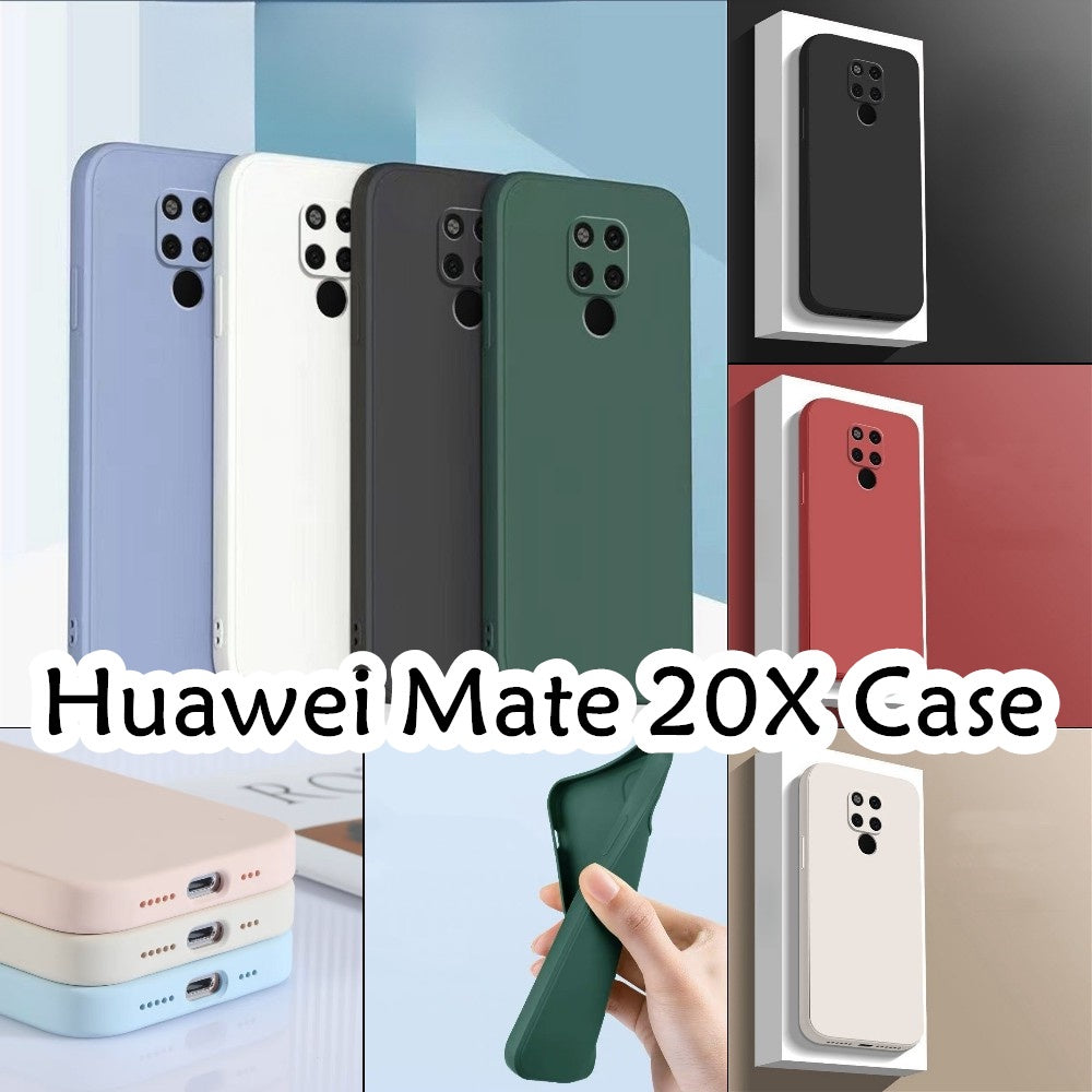 For Huawei Mate 20X Cover Drop and wear resistant Silicone Full Case Classic Simple Solid Color Phone Case Cover