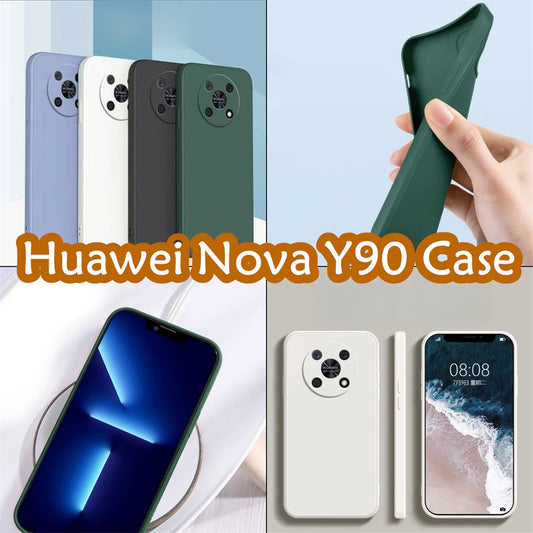For Huawei Nova Y90 Cover Drop and wear resistant Silicone Full Case Classic Simple Solid Color Phone Case Cover