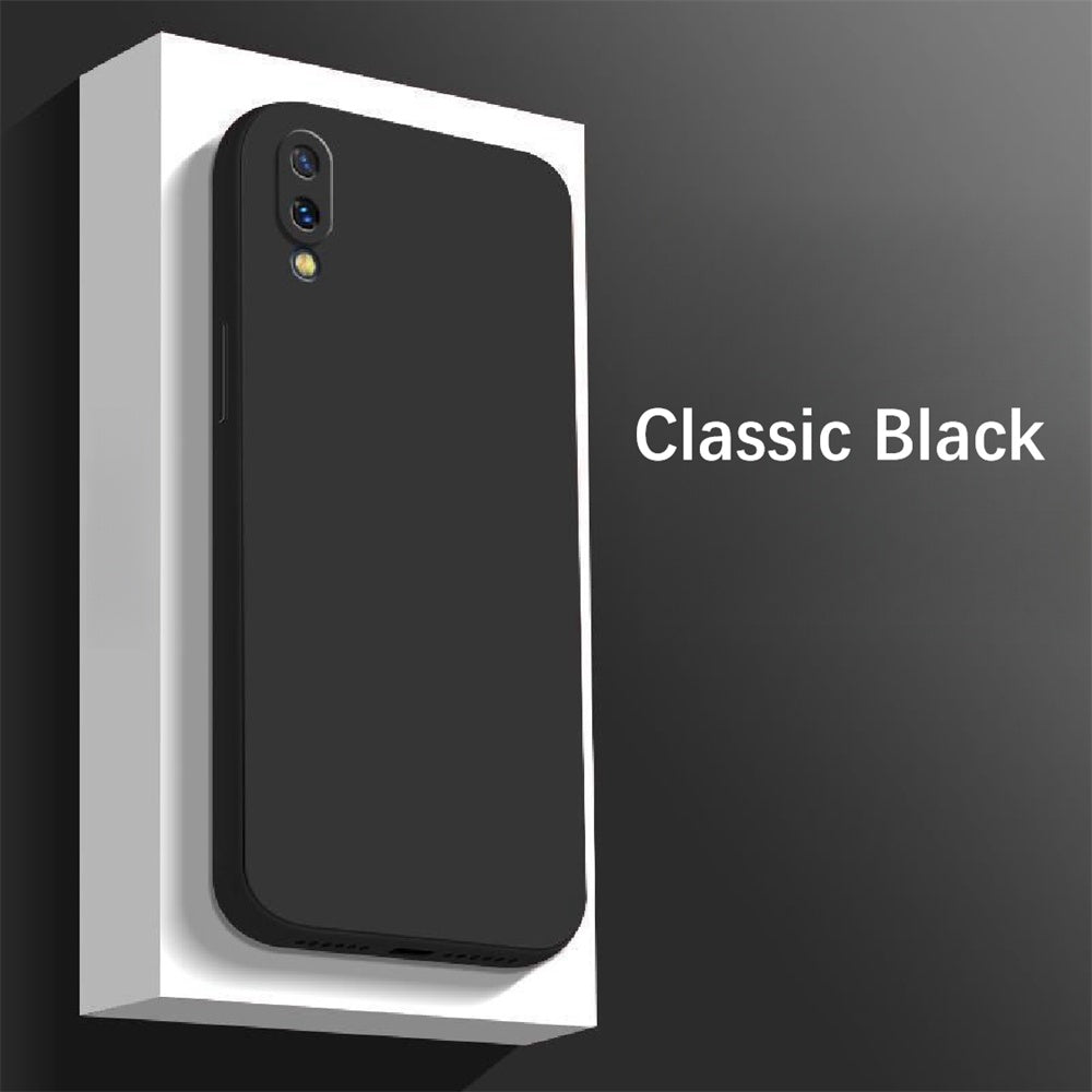 For Huawei Y7 Pro 2019 Cover Drop and wear resistant Silicone Full Case Classic Simple Solid Color Phone Case Cover