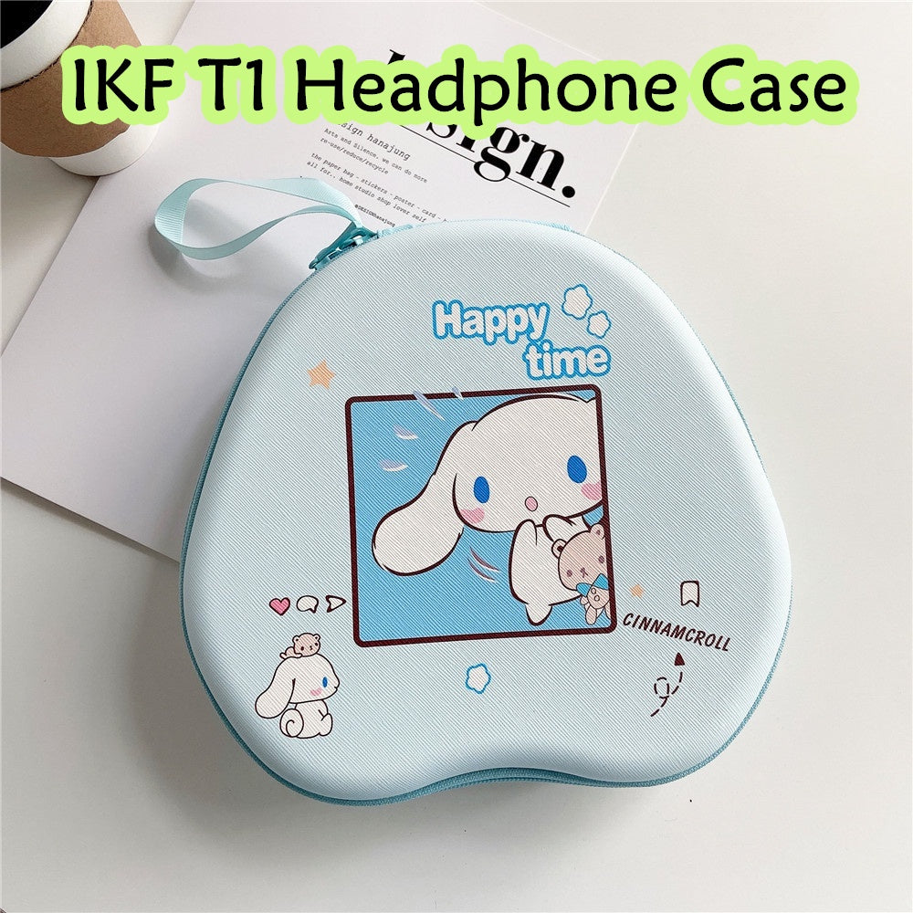 For IKF T1 Headphone Case Cartoon Creative Patterns Headset Earpads Storage Bag Casing Box