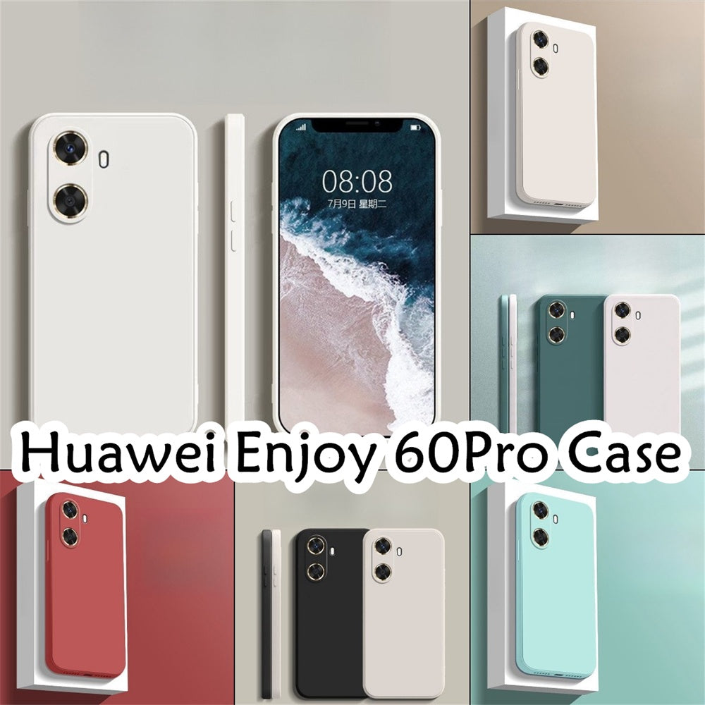 For Huawei Enjoy 60 Pro Cover Drop and wear resistant Silicone Full Case Classic Simple Solid Color Phone Case Cover